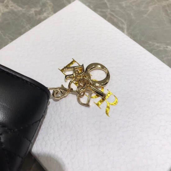 디올 2020 여성용 레더 반지갑  DIOW0020 ,11CM,블랙