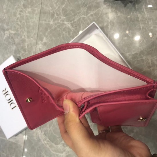 디올 2020 여성용 레더 반지갑  DIOW0019 ,11CM,핑크
