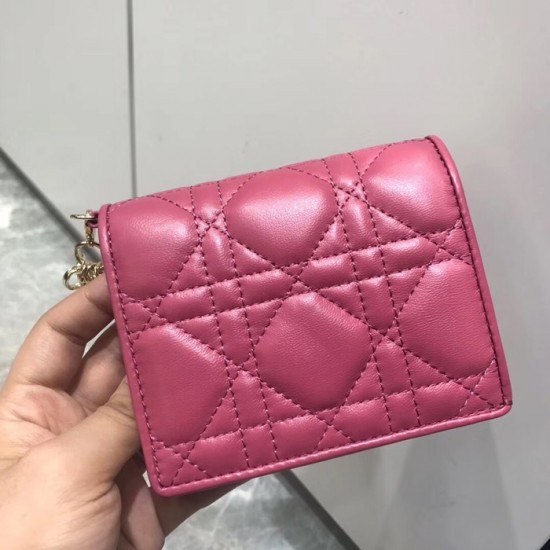 디올 2020 여성용 레더 반지갑  DIOW0019 ,11CM,핑크