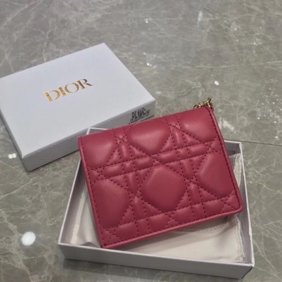 디올 2020 여성용 레더 반지갑  DIOW0019 ,11CM,핑크