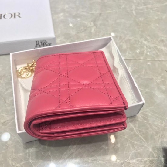 디올 2020 여성용 레더 반지갑  DIOW0019 ,11CM,핑크