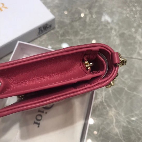 디올 2020 여성용 레더 반지갑  DIOW0019 ,11CM,핑크