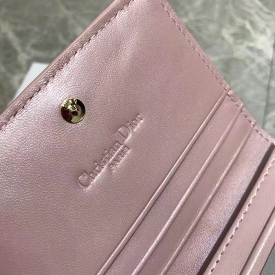 디올 2020 여성용 레더 반지갑  DIOW0018 ,11CM,로즈핑크