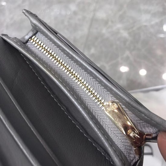 디올 2020 여성용 레더 반지갑  DIOW0017 ,11CM,그레이