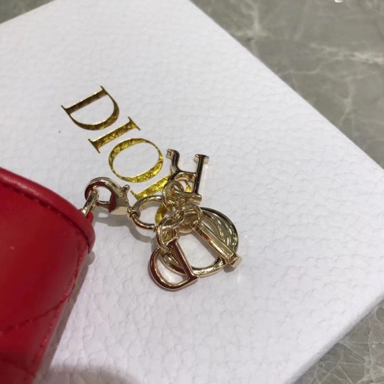 디올 2020 여성용 레더 반지갑  DIOW0016 ,11CM,레드