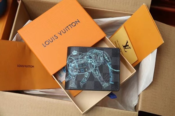 루이비통 2022 N64603  Damier Graphite 12/9cm 반지갑