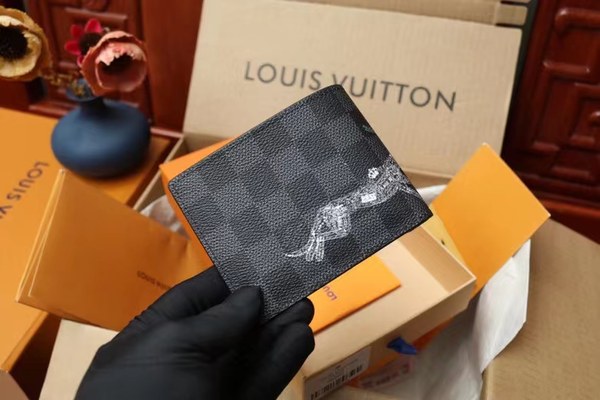루이비통 2022 N64603  Damier Graphite 12/9cm 반지갑