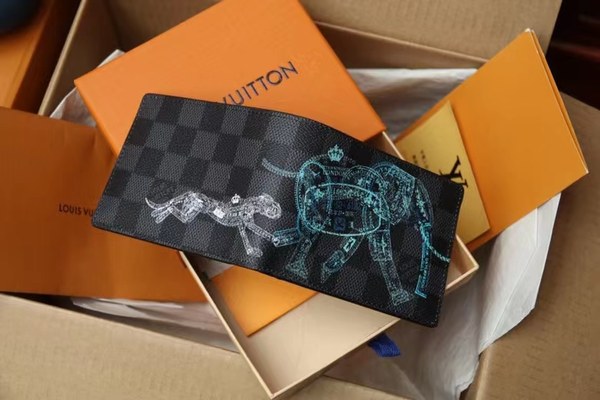 루이비통 2022 N64603  Damier Graphite 12/9cm 반지갑