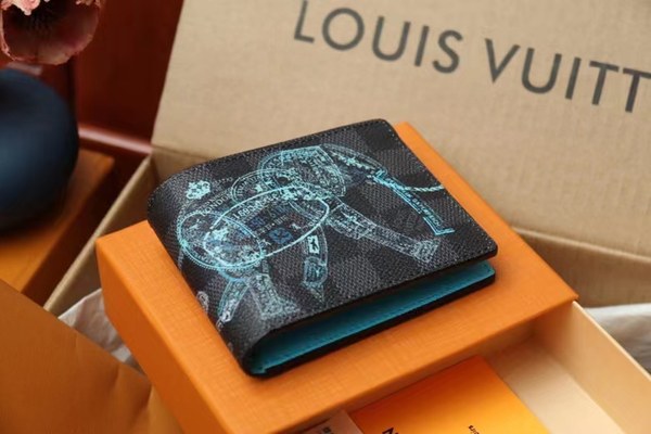 루이비통 2022 N64603  Damier Graphite 12/9cm 반지갑