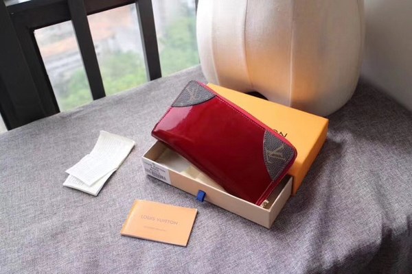 Louis Vuitton 2020 여성용 베르니 지퍼월렛 레드,브라운,버건디
