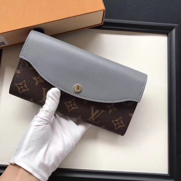 Louis Vuitton 2020 여성용 사라 롱월릿 그레이