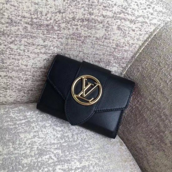 루이비통 2020 퐁9 반지갑, LOUW0481, Size(12cm),블랙