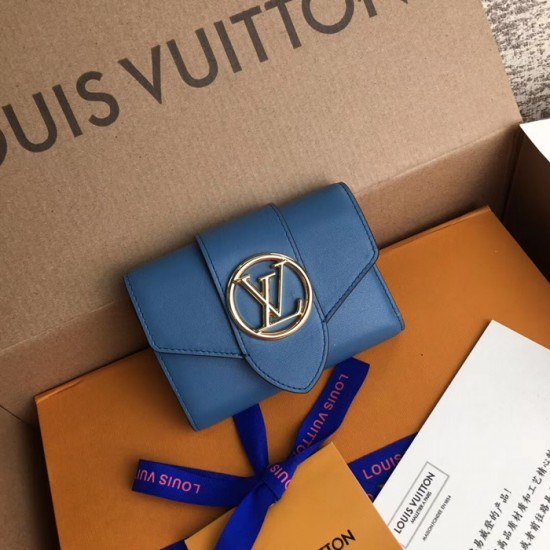 루이비통 2020 퐁9 반지갑, LOUW0479, Size(12cm),블루