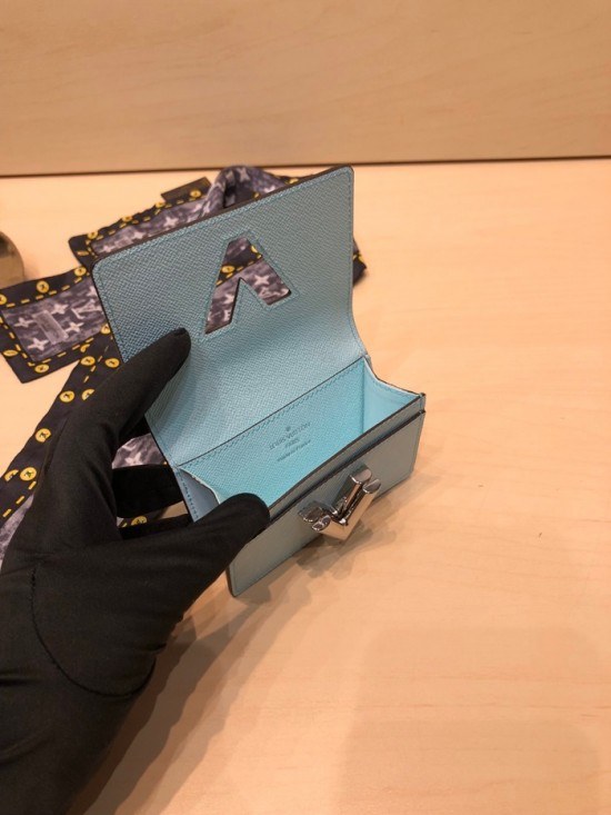 루이비통 2020 트위스트 카드지갑, LOUW0462, Size(10cm),스카이블루