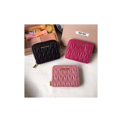 뮤뮤 카드지갑 M0523 블랙