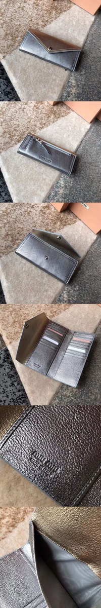 Miumiu 미우미우 마드라스 가죽 장지갑 3가지 색상