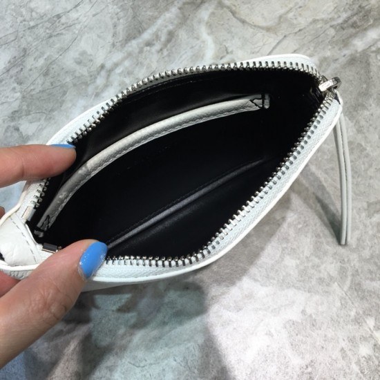 발렌시아가 2020 레더 남여공용 코인 퍼스 BGW0022,화이트