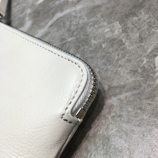 발렌시아가 2020 레더 남여공용 코인 퍼스 BGW0022,화이트