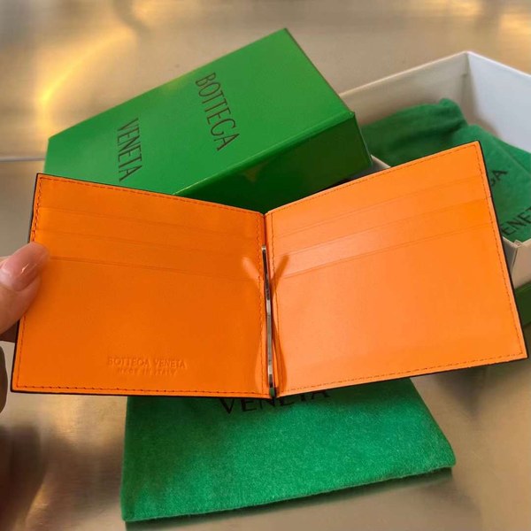 보테가베네타 2023 인트레치아토 레더 머니클립 지갑 반지갑