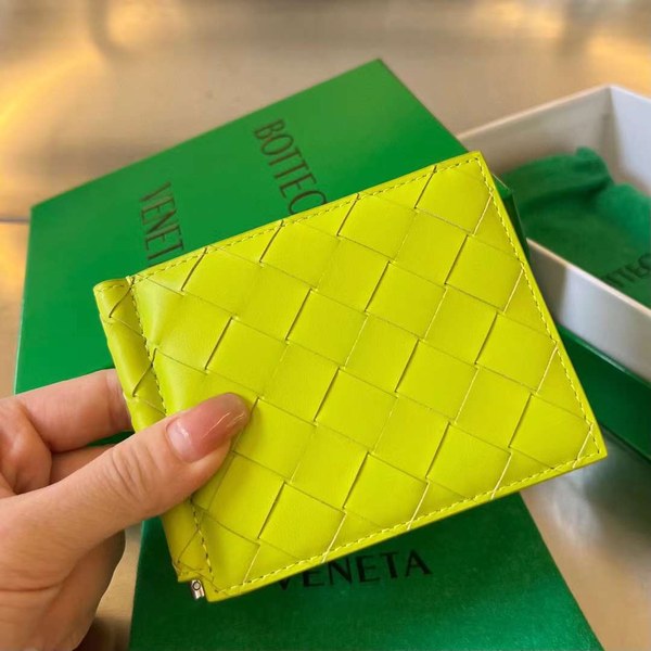 보테가베네타 2023 인트레치아토 레더 머니클립 지갑 반지갑
