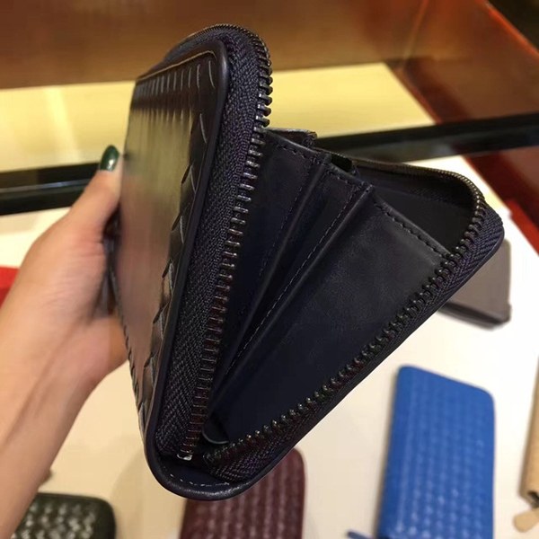 Bottega Veneta [미러급] 보테가베네타 지퍼장지갑 13280 네이비 (송아지가죽)