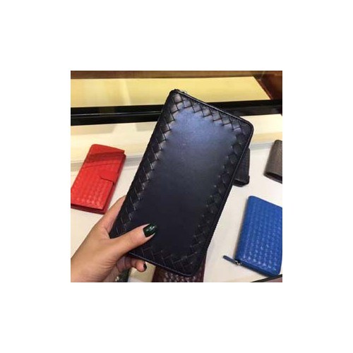 Bottega Veneta [미러급] 보테가베네타 지퍼장지갑 13280 네이비 (송아지가죽)