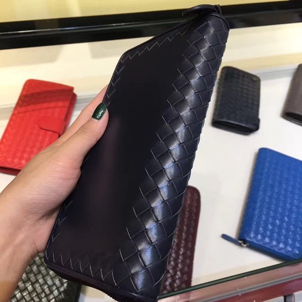 Bottega Veneta [미러급] 보테가베네타 지퍼장지갑 13280 네이비 (송아지가죽)