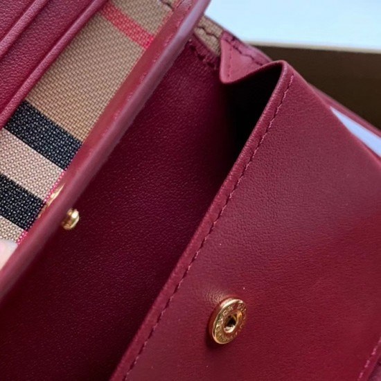 버버리 2020 여성용 반지갑 BURW0109.Size(11CM).와인브라운