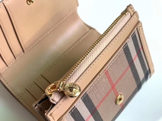 버버리 2020 캔버스 여성용 반지갑 BURW0108.Size(11.5CM).베이지
