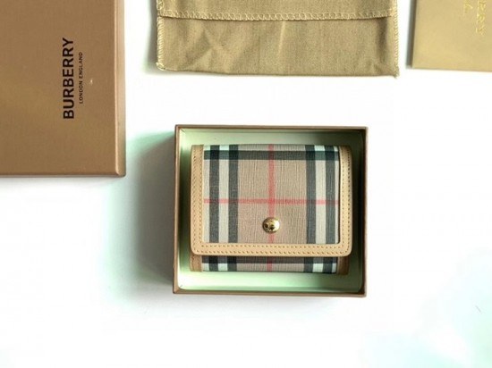 버버리 2020 캔버스 여성용 반지갑 BURW0108.Size(11.5CM).베이지