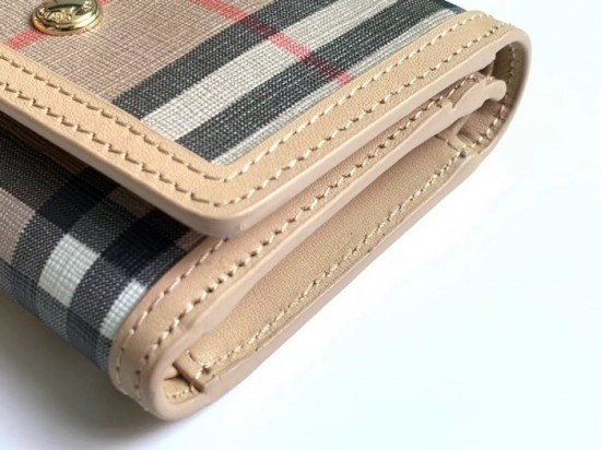 버버리 2020 캔버스 여성용 반지갑 BURW0108.Size(11.5CM).베이지