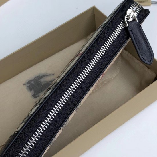 버버리 2020 남성용 레더 지퍼 라운드 장지갑 BURW0107.Size(21CM).베이지