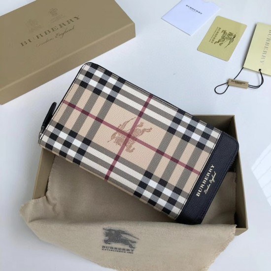 버버리 2020 남성용 레더 지퍼 라운드 장지갑 BURW0107.Size(21CM).베이지