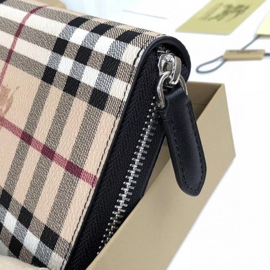 버버리 2020 남성용 레더 지퍼 라운드 장지갑 BURW0107.Size(21CM).베이지