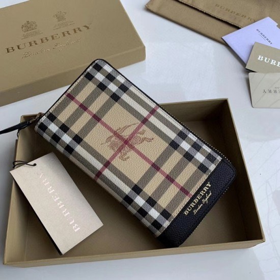 버버리 2020 남성용 레더 지퍼 라운드 장지갑 BURW0106.Size(19CM).베이지