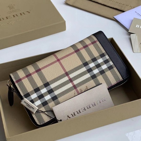 버버리 2020 남성용 레더 지퍼 라운드 장지갑 BURW0106.Size(19CM).베이지