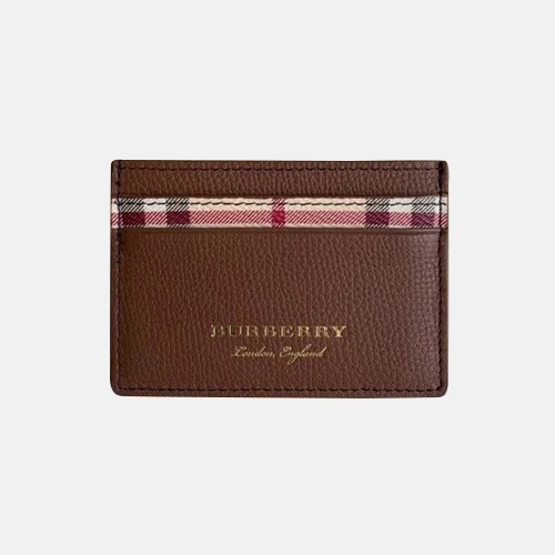 버버리 2020 남여공용 레더 카드 퍼스 BURW0105.Size(10CM).브라운