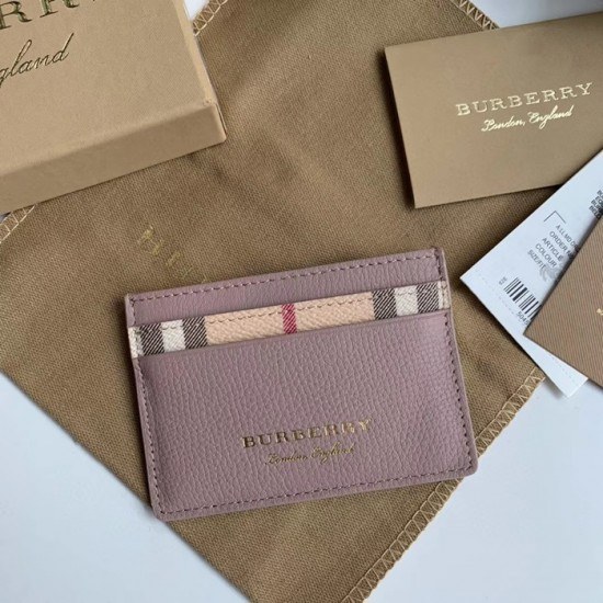 버버리 2020 남여공용 레더 카드 퍼스 BURW0104.Size(10CM).연핑크