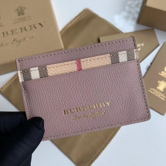버버리 2020 남여공용 레더 카드 퍼스 BURW0104.Size(10CM).연핑크