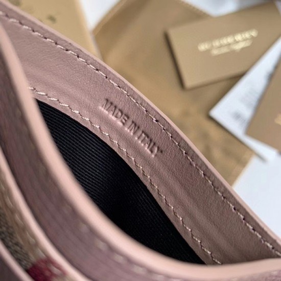 버버리 2020 남여공용 레더 카드 퍼스 BURW0104.Size(10CM).연핑크