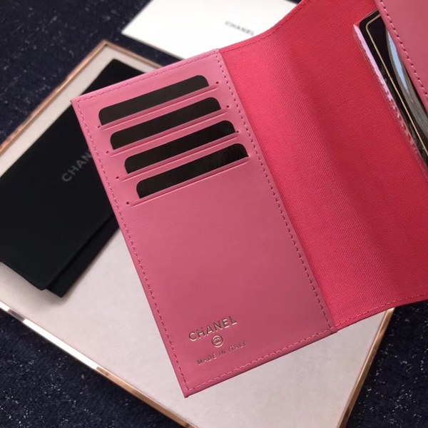 (미러급) 샤넬 캐비어 여권지갑 핫핑크