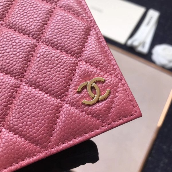 (미러급) 샤넬 캐비어 여권지갑 핫핑크