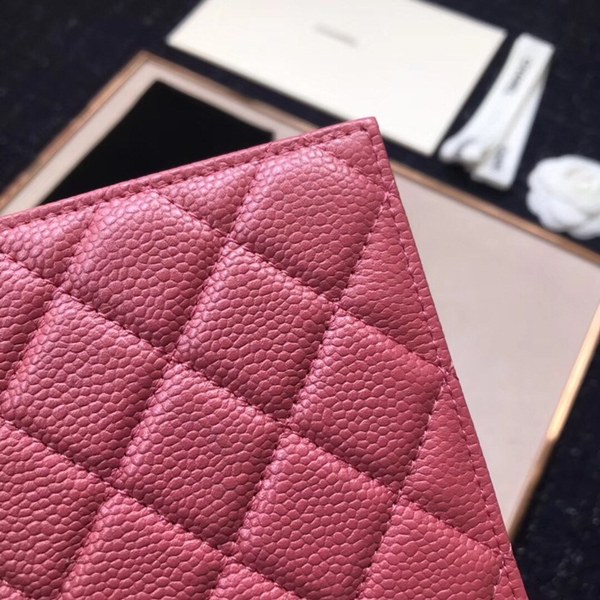 (미러급) 샤넬 캐비어 여권지갑 핫핑크