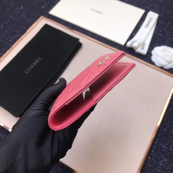 (미러급) 샤넬 캐비어 여권지갑 핫핑크