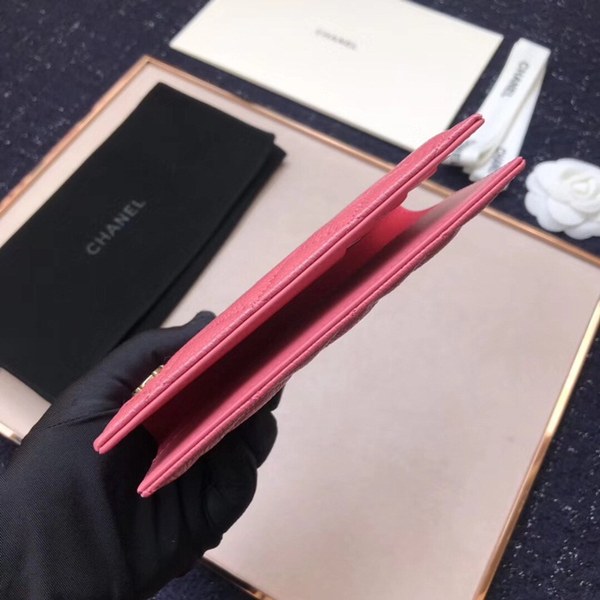 (미러급) 샤넬 캐비어 여권지갑 핫핑크