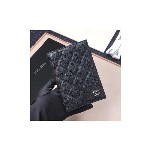 (미러급) 샤넬 캐비어 여권지갑 블랙