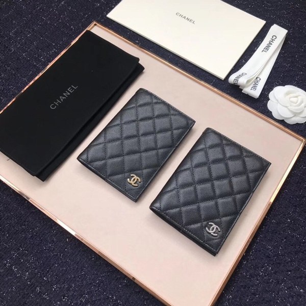 (미러급) 샤넬 캐비어 여권지갑 블랙