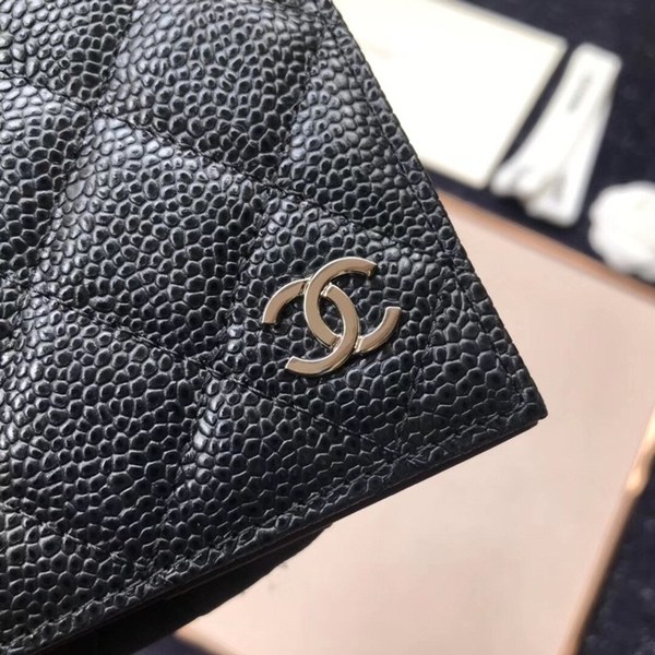 (미러급) 샤넬 캐비어 여권지갑 블랙