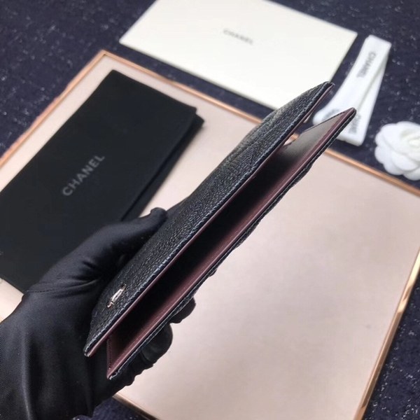 (미러급) 샤넬 캐비어 여권지갑 블랙