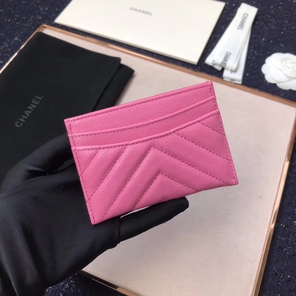(미러급) 샤넬 캐비어 쉐브론 카드지갑 핫핑크 117